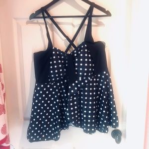 Plus Size Black Tankini Swimsuit